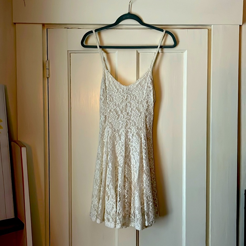 White Lace American Eagle Dress